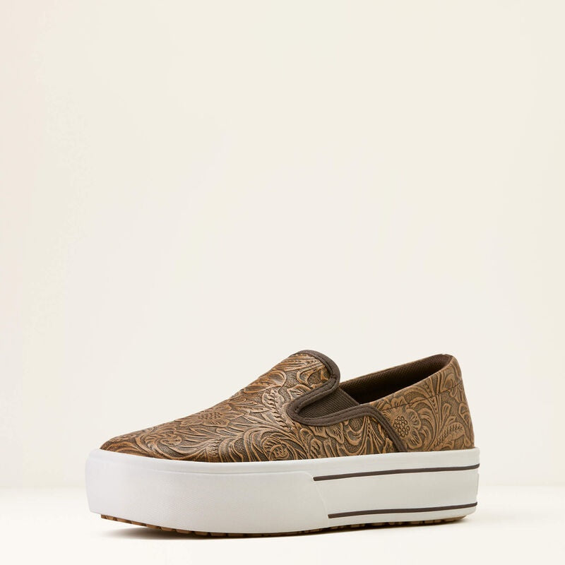 Skylar Brown Floral Emboss