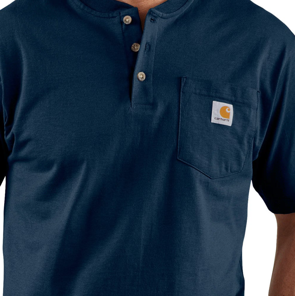 K84 Loose Fit Henley Navy SS