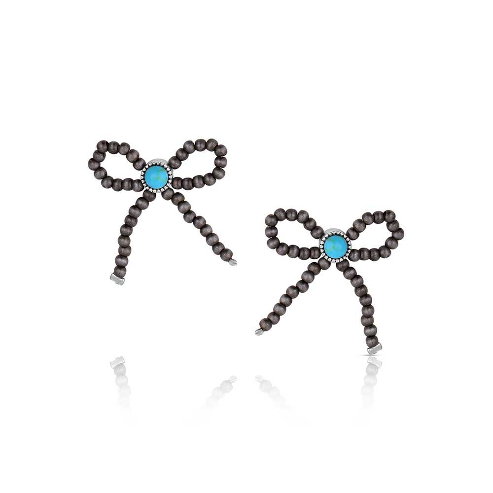 Forever Tied Beaded Bow Earrings
