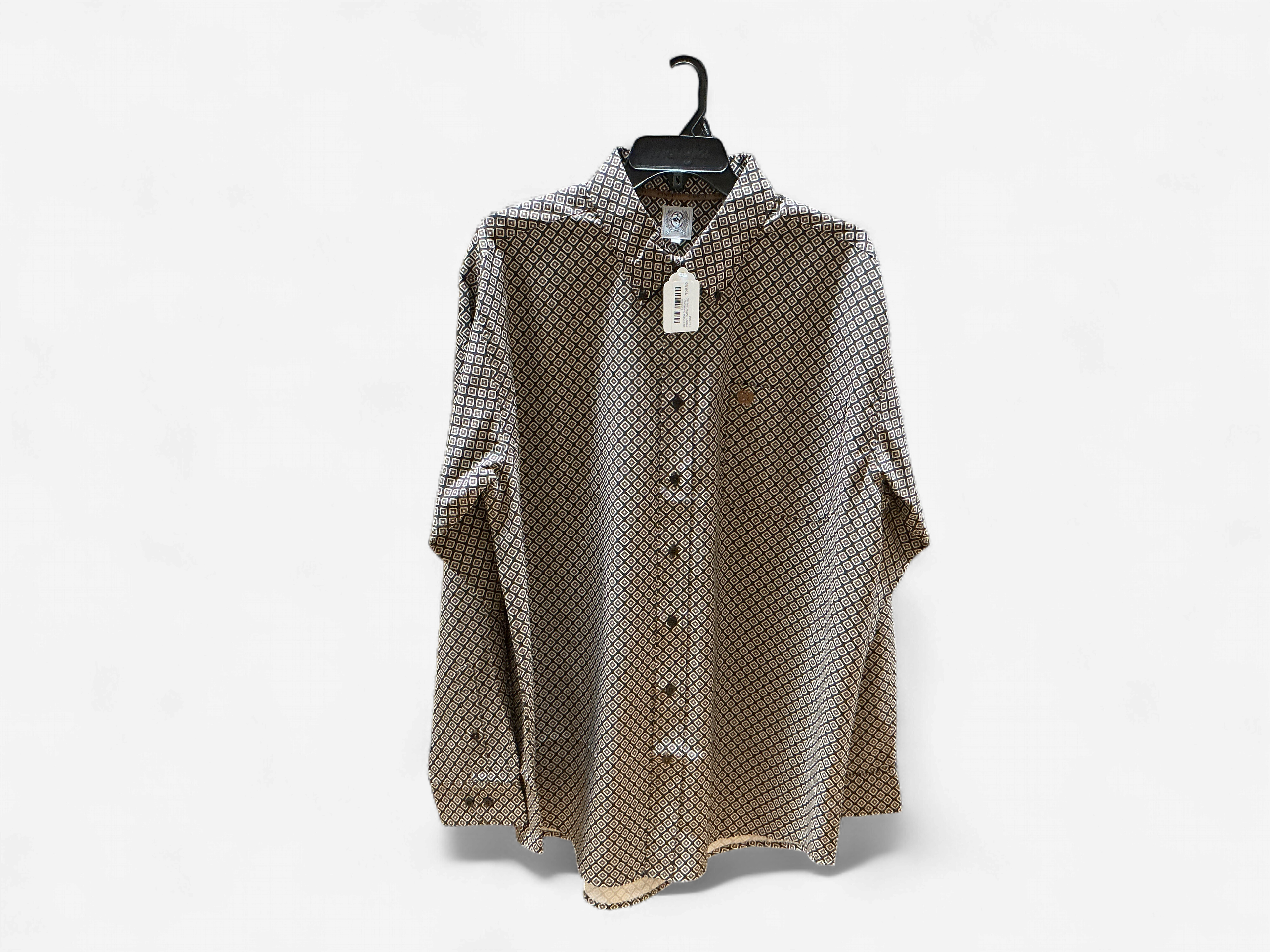 BLK CRM DIAMOND PRINT